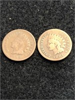 Lot of 2 Indian Head Cents