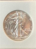 1941 Walking Liberty Silver Half AU59