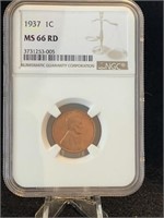 1937 Lincoln Wheat Cent NGC MS66 RD