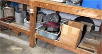 Shop Items on bottom Shelf of Work Bench
