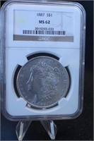 1887 Morgan Silver Dollar - MS62