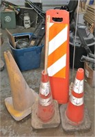 Road Cones and Caution Signs