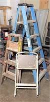 Fiberglas 8' Step Ladder, 4' Wood Step