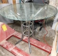 Glass Top Round Breakfast Table