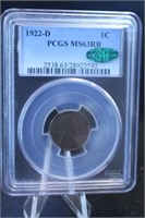 1922-D Lincoln Wheat Cent PCGS MS63 RB