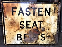 Fasten Seat Belts Road Sign