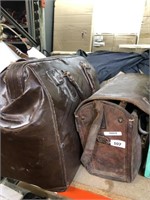 2 LEATHER BOOKIE BAGS