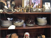 SORTED FRANKLINMINT INDIAN PLATES & STANDS