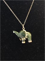 16" GF Sterling Necklace w/Elephant Pendant
