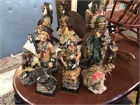 9 X ASSORTED INDIAN STATUES