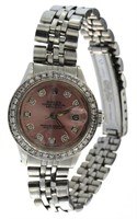 Oyster Perpetual Datejust Pink Rolex w/ Diamonds