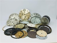 flat of  antique clock faces