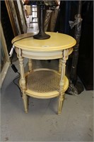 French style ivory painted lamp table,