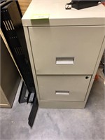 Two-drawer, metal. Letter-sized file cabinet