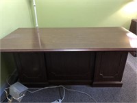 Executive desk - wooden. Three & 2 File Drawers