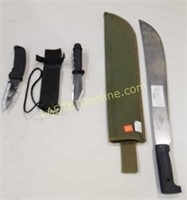 `Machete and 2 Knives