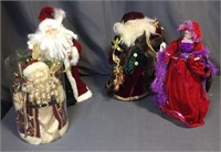 Santa And Ceramic Christmas Dolls Toppers