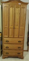 7ft Solid Oak Pantry Cabinet