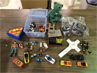 VINTAGE TOYS LOT WITH MICROMACHINES CARS