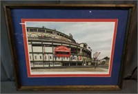 Carl Johnson Signed Wrigley, "Home of the Cubs"