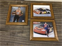 LOT OF 3 NASCAR PICTURES