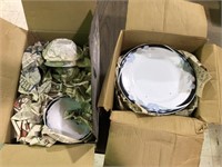 2 BOXES OF DISHES