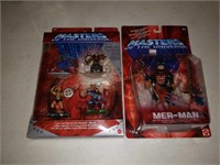 2 NOC He-man MOTU Action Figures Mattel