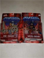 2 NOC MOTU He-man Action Figures