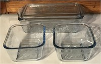 (1) Loaf Pan with Lid & (2) Refrigerator Boxes
