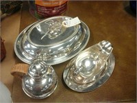 Set of 3 metal dish set