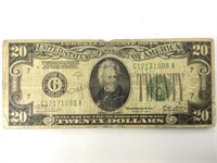 1928 GOLD NOTE $20 BILL