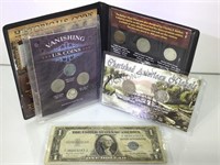 COLLECTION OF COINS AND SILVER CERTIFICATE