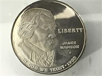 SILVER JAMES MADISON COIN