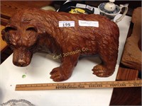 WOODEN HAND CARVED BEAR