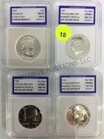 COLLECTION OF HALF DOLLARS  SILVER