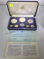 FIRST NATIONAL COINIAGE OF BARBADOS , SILVER