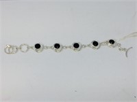 Black Onyx & .925 silver bracelet