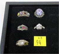 4- Sterling silver rings
