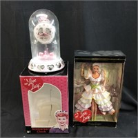 I LOVE LUCY ANNIVERSARY CLOCK AND DOLL