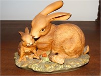 Homco Masterpiece porcelain rabbits