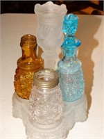 Vintage glass cruet set
