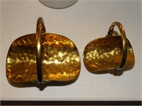 5" & 7" Brass footed baskets