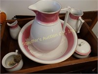 Ironstone Wash bowl & pitcher set (some