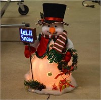 16" Fiber Optic Snowman with Neon Sign w/ Box