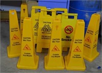 Standing Caution Signs, and Six Stackable Caution