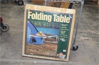 Metal Framed Folding Table w/ Box