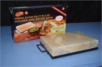 Himalayan Salt Plate w/ Holder New In Box