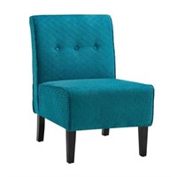 Coco Teal Blue Microfiber Side Accent Chair