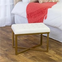 Metal Bench Velvet Seat