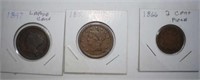 (2) Large Cent and 1866 - 2 Cent Piece